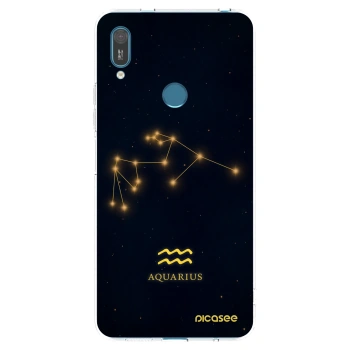 Picasee Huawei Y7 2019 Hülle - Transparentes Silikon - AQUARIUS