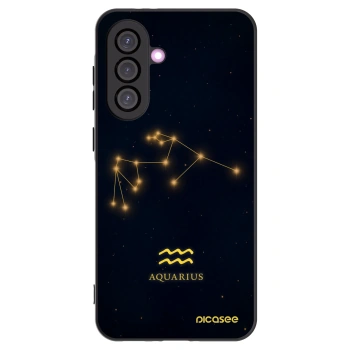 Picasee Samsung Galaxy A56 5G A566B Hülle - Schwarzes Silikon - AQUARIUS