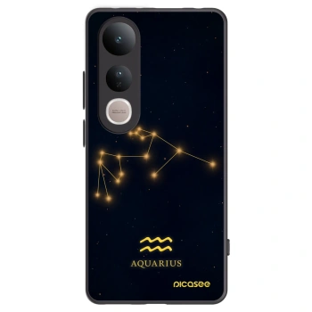 Picasee Vivo V50 Lite 5G Hülle - Schwarzes Silikon - AQUARIUS