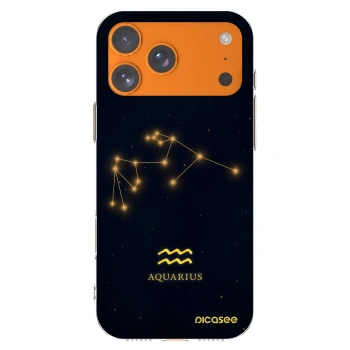 Picasee Apple iPhone 17 Pro Max Hülle - Transparentes Silikon - AQUARIUS