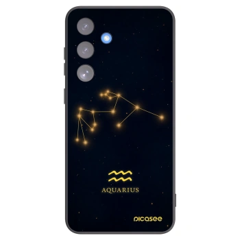 Picasee Samsung Galaxy S25 FE 5G Hülle - Schwarzes Silikon - AQUARIUS
