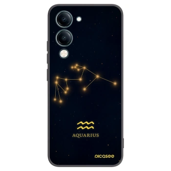 Picasee Vivo Y29s 5G Hülle - Schwarzes Silikon - AQUARIUS
