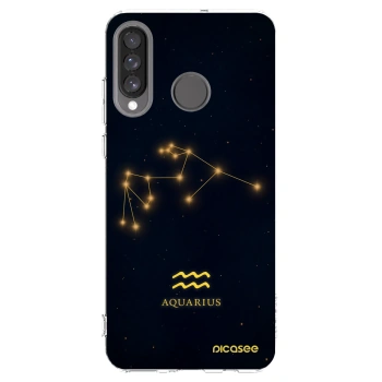 Picasee Huawei P30 Lite Hülle - Transparentes Silikon - AQUARIUS