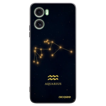 Picasee Motorola Moto G06 Hülle - Schwarzes Silikon - AQUARIUS