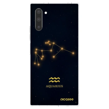 Picasee Samsung Galaxy Note 10 N970F Hülle - Transparentes Silikon - AQUARIUS
