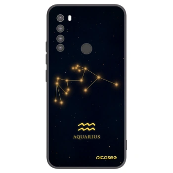Picasee Xiaomi Redmi Note 8 Hülle - Schwarzes Silikon - AQUARIUS