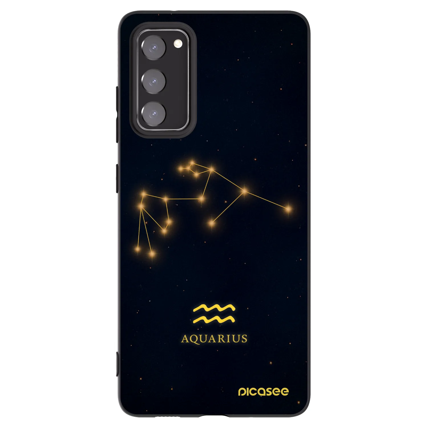 Picasee Samsung Galaxy S20 FE Hülle - Schwarzes Silikon - AQUARIUS
