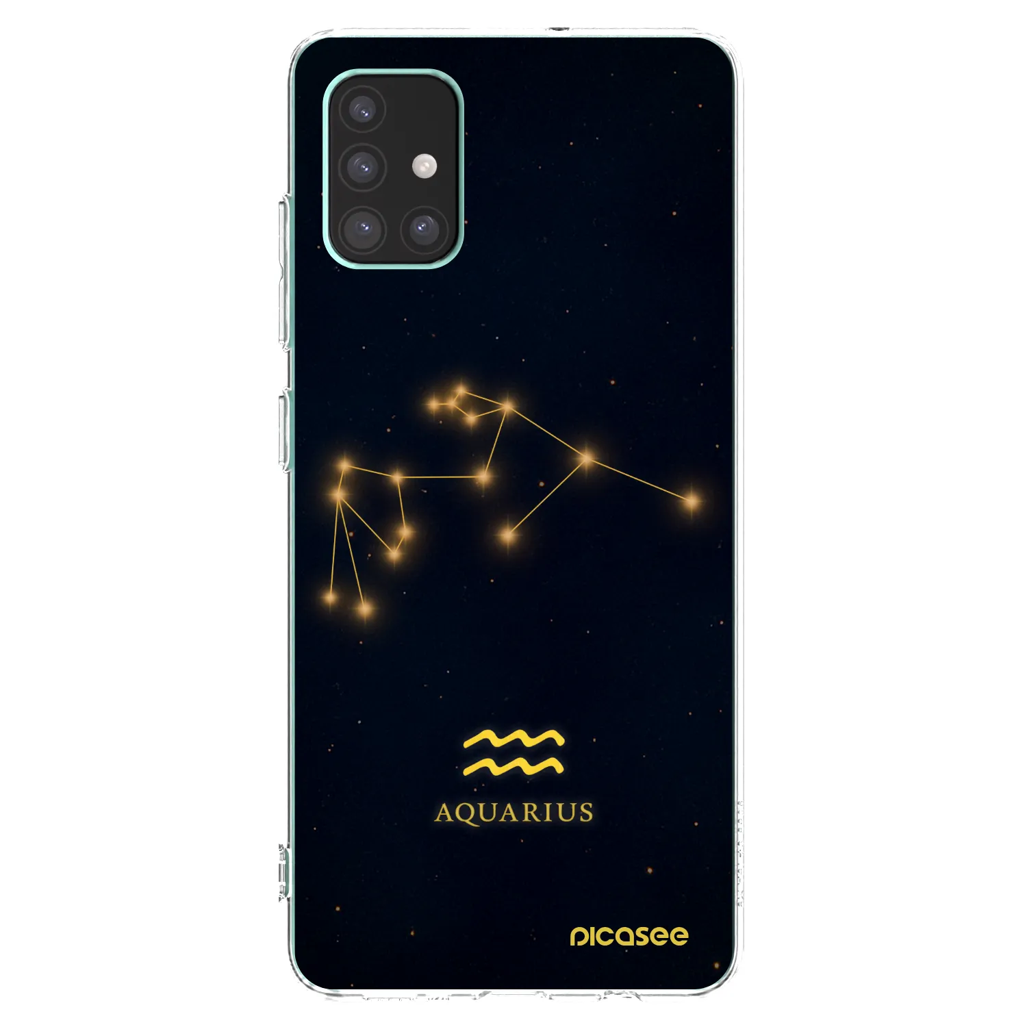 Picasee Samsung Galaxy M51 M515F Hülle - Transparentes Silikon - AQUARIUS