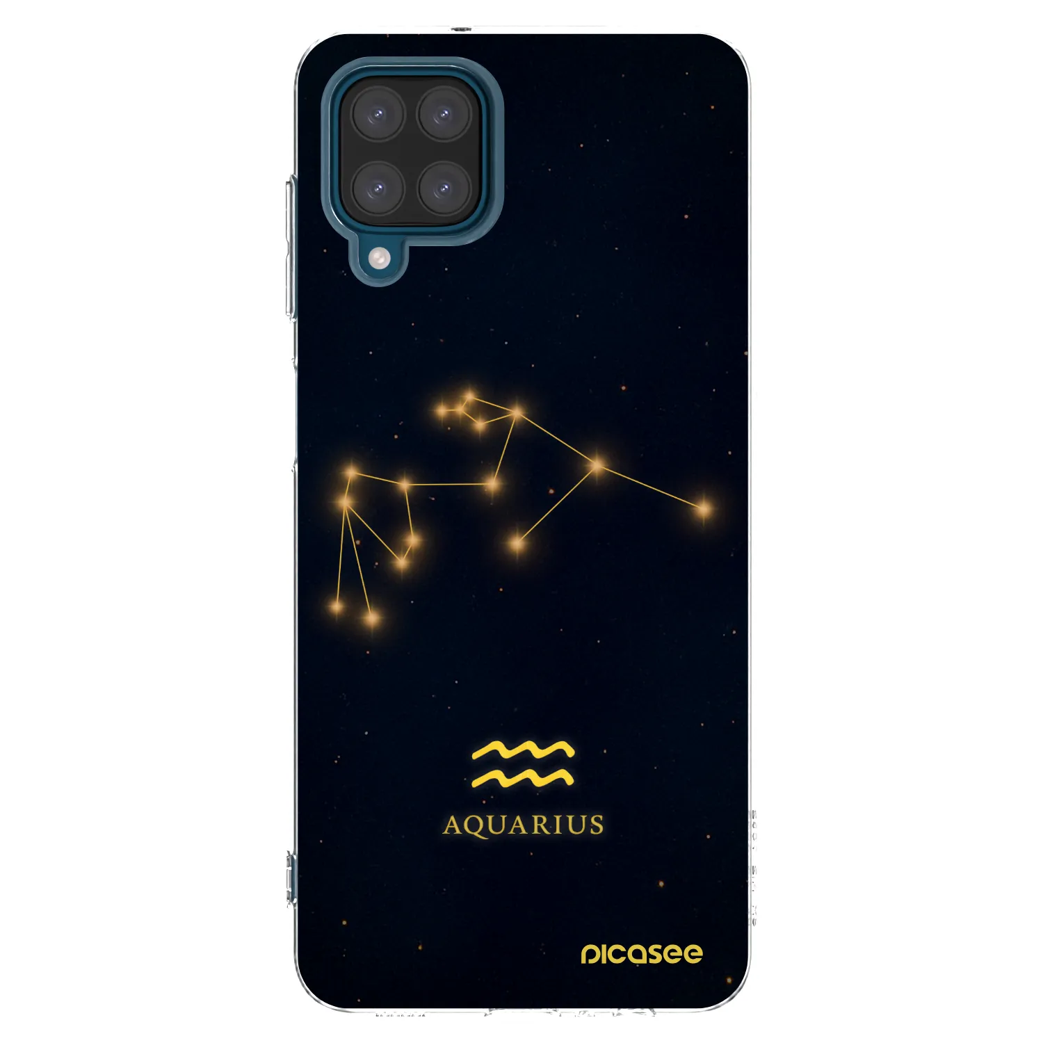 Picasee Samsung Galaxy A12 A125F Hülle - Transparentes Silikon - AQUARIUS