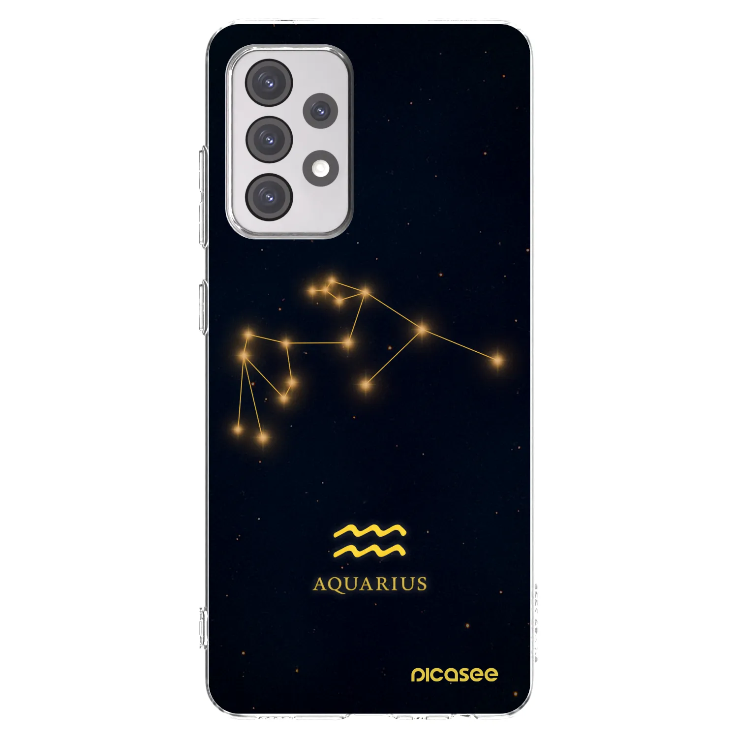 Picasee Samsung Galaxy A52 5G A525F Hülle - Transparentes Silikon - AQUARIUS
