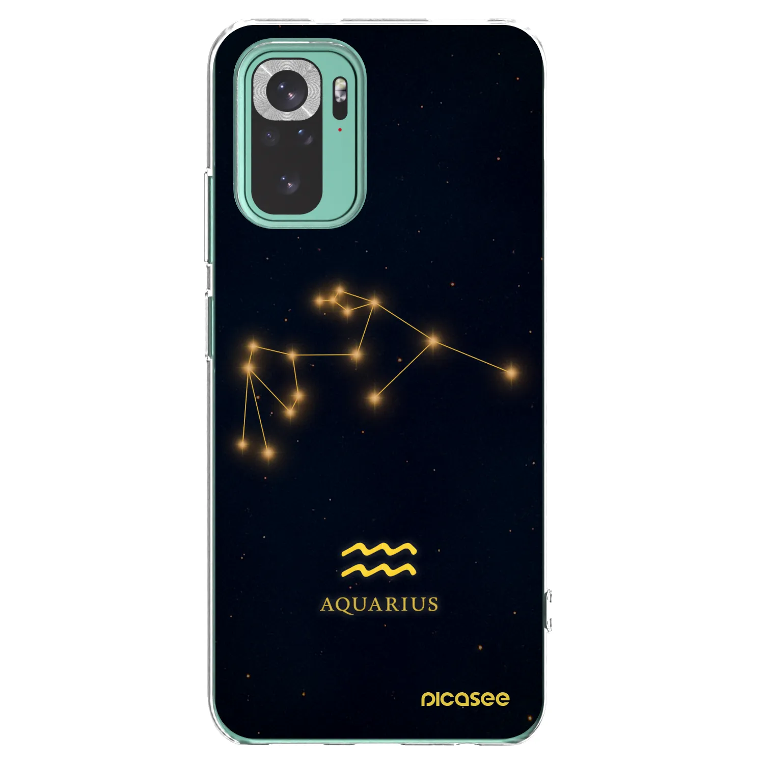 Picasee Xiaomi Redmi Note 10 Pro Hülle - Transparentes Silikon - AQUARIUS
