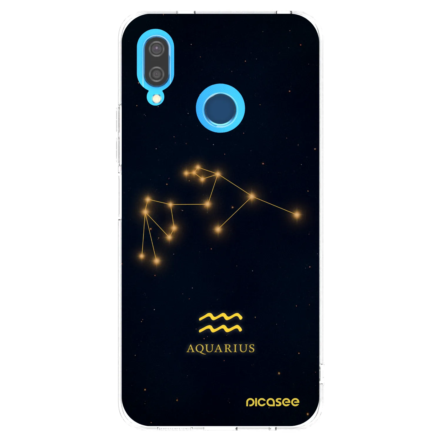 Picasee Huawei P20 Lite Hülle - Transparentes Silikon - AQUARIUS