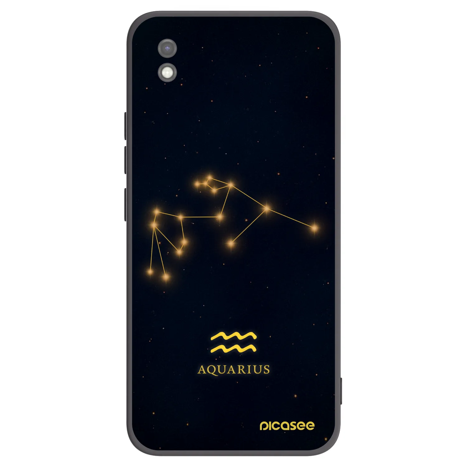 Picasee Xiaomi Redmi 9AT Hülle - Schwarzes Silikon - AQUARIUS
