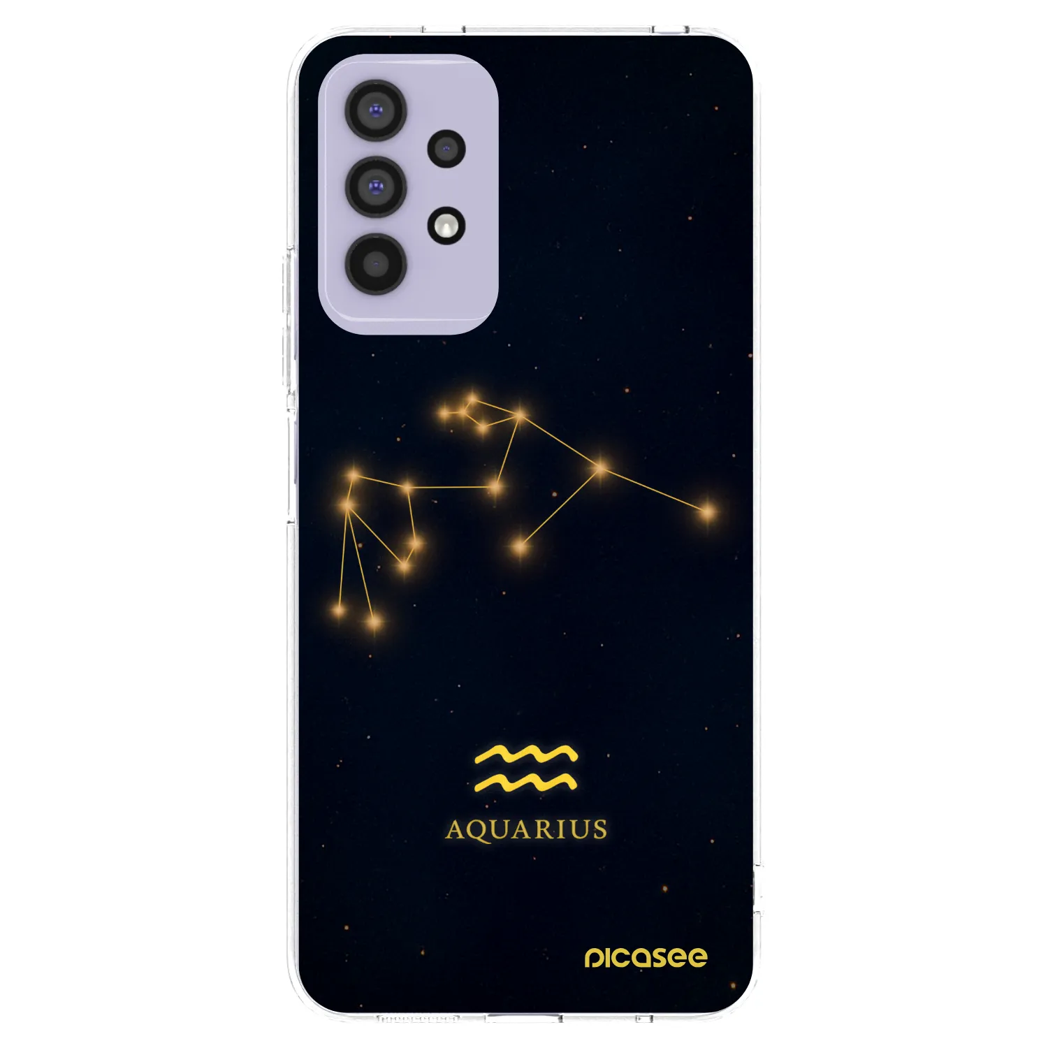 Picasee Samsung Galaxy A32 4G SM-A325F Hülle - Transparentes Silikon - AQUARIUS
