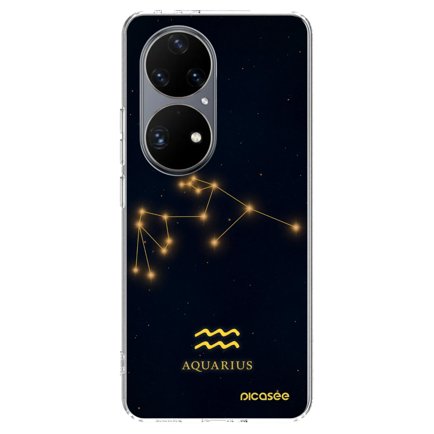 Picasee Huawei P50 Hülle - Transparentes Silikon - AQUARIUS