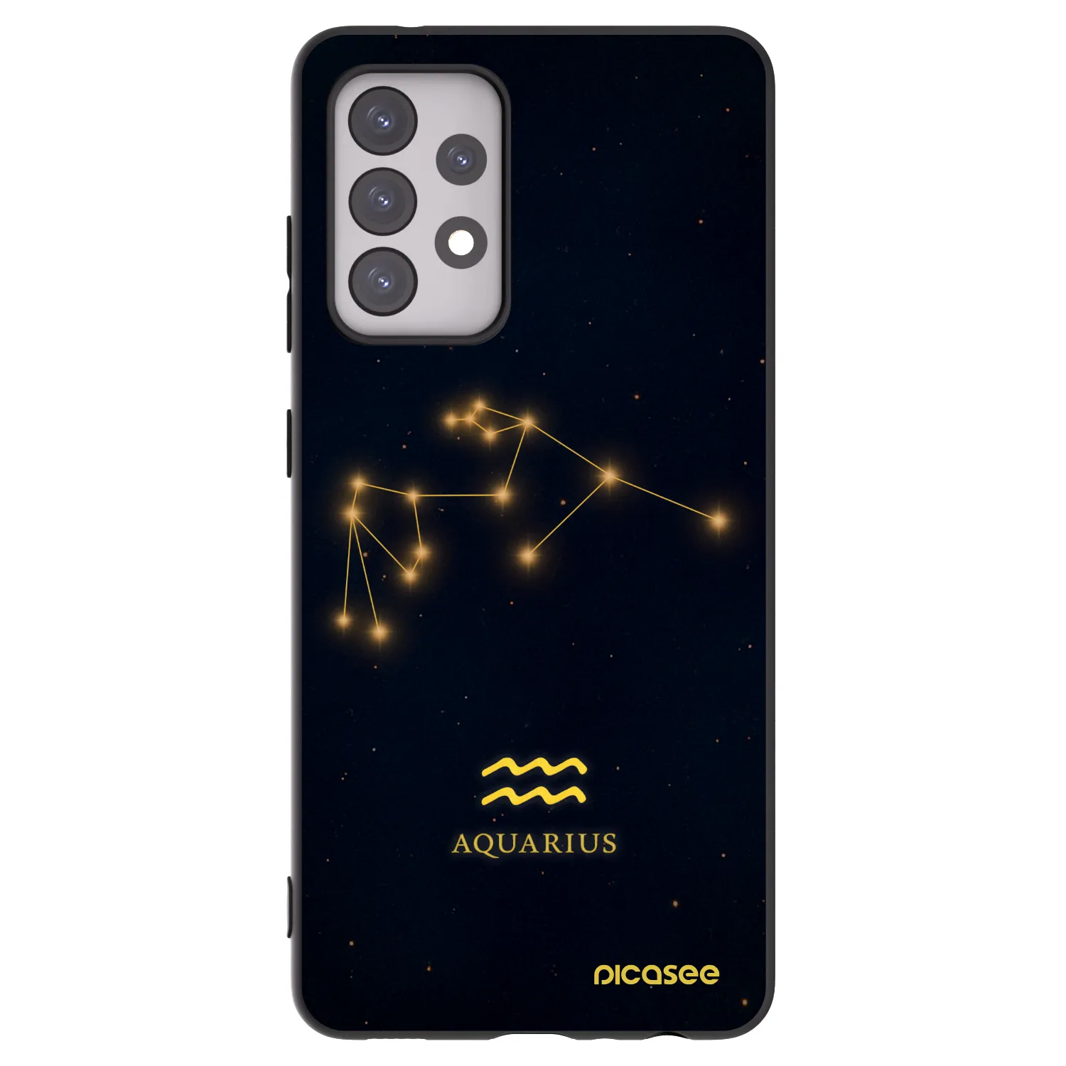 Picasee Samsung Galaxy A52s 5G A528B Hülle - Schwarzes Silikon - AQUARIUS