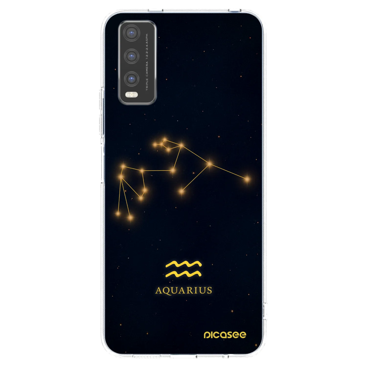 Picasee Vivo Y20s Hülle - Transparentes Silikon - AQUARIUS