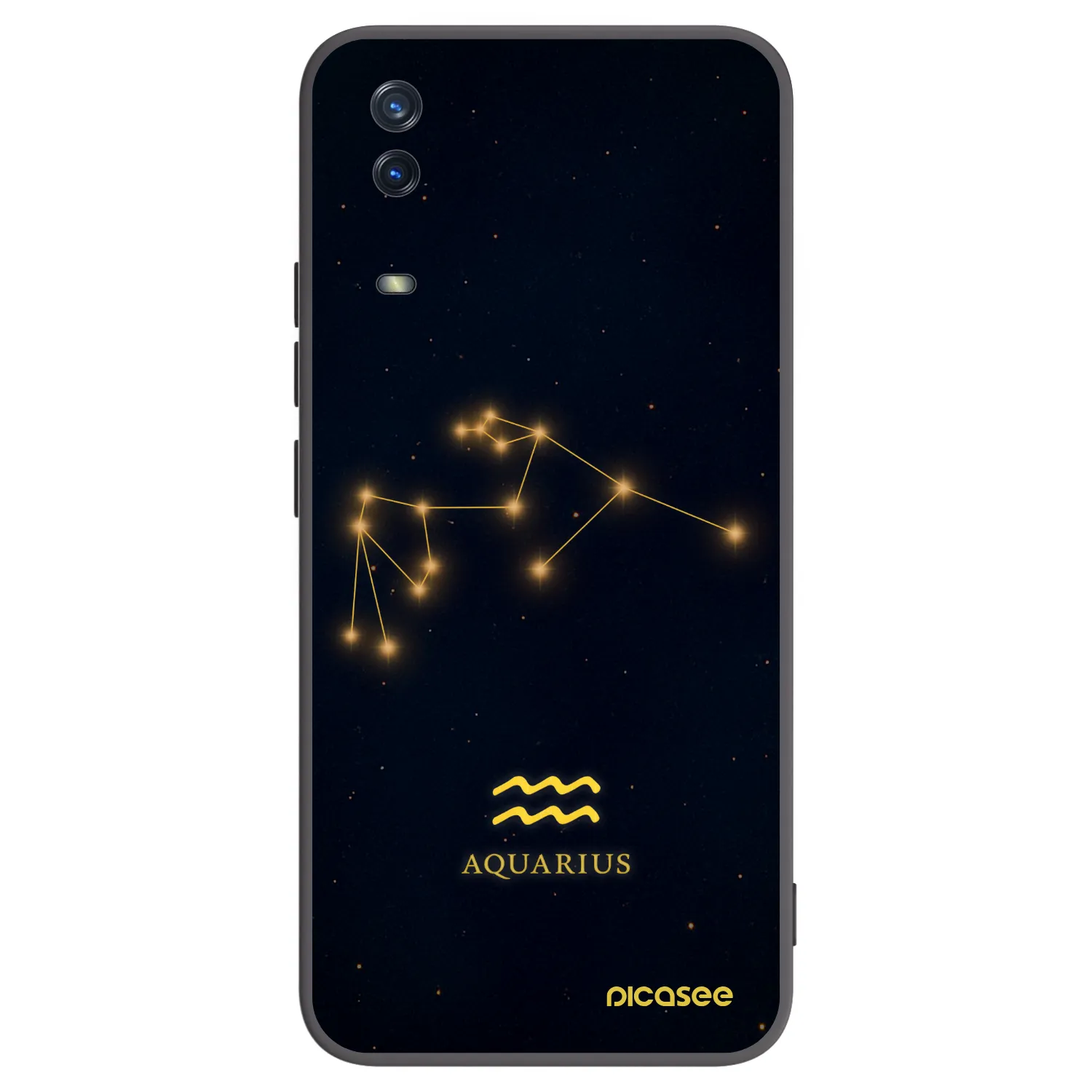 Picasee Vivo Y11s Hülle - Schwarzes Silikon - AQUARIUS