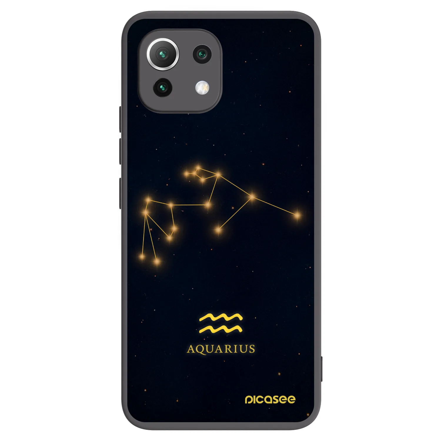 Picasee Xiaomi 11 Lite 5G NE Hülle - Schwarzes Silikon - AQUARIUS