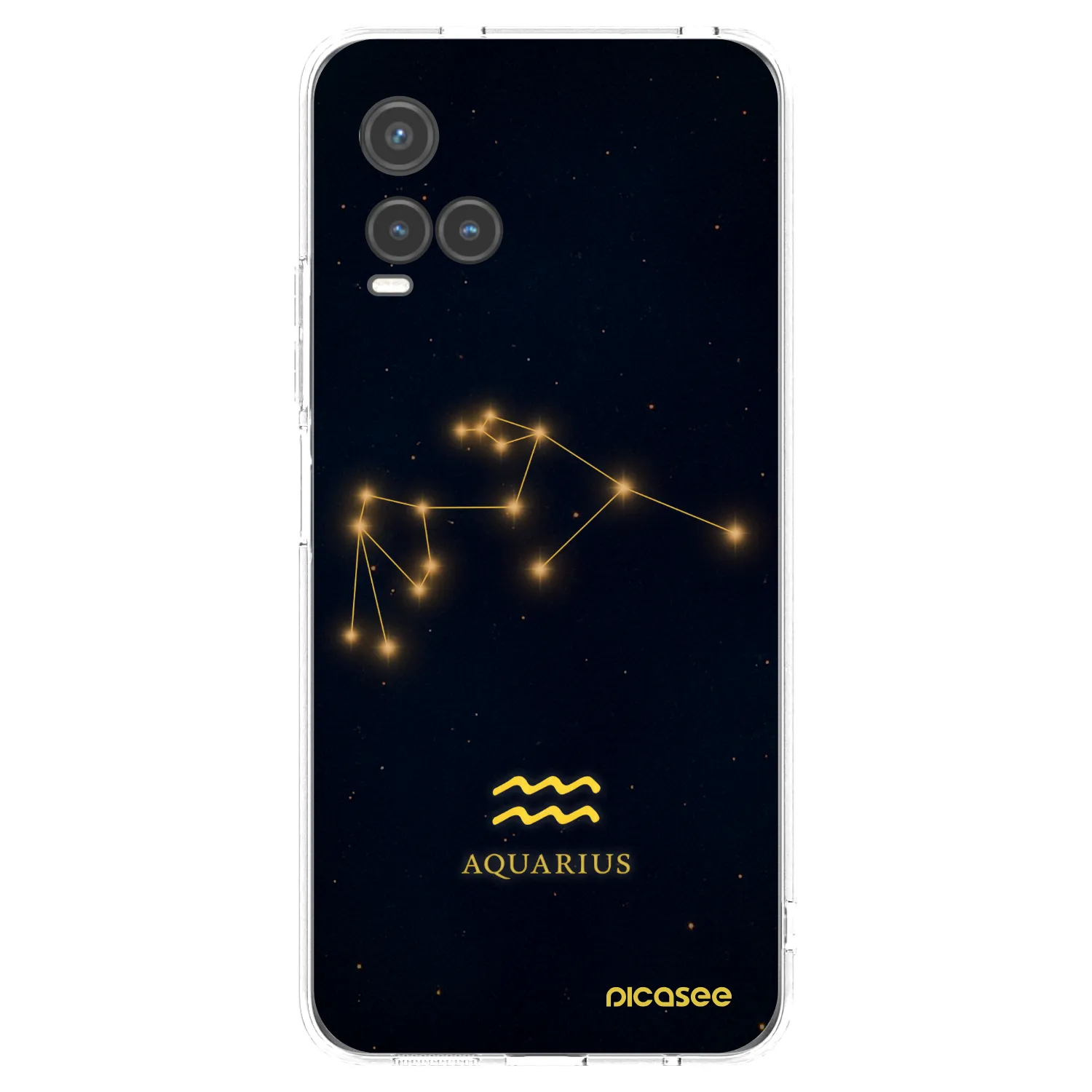 Picasee Vivo Y33s Hülle - Transparentes Silikon - AQUARIUS