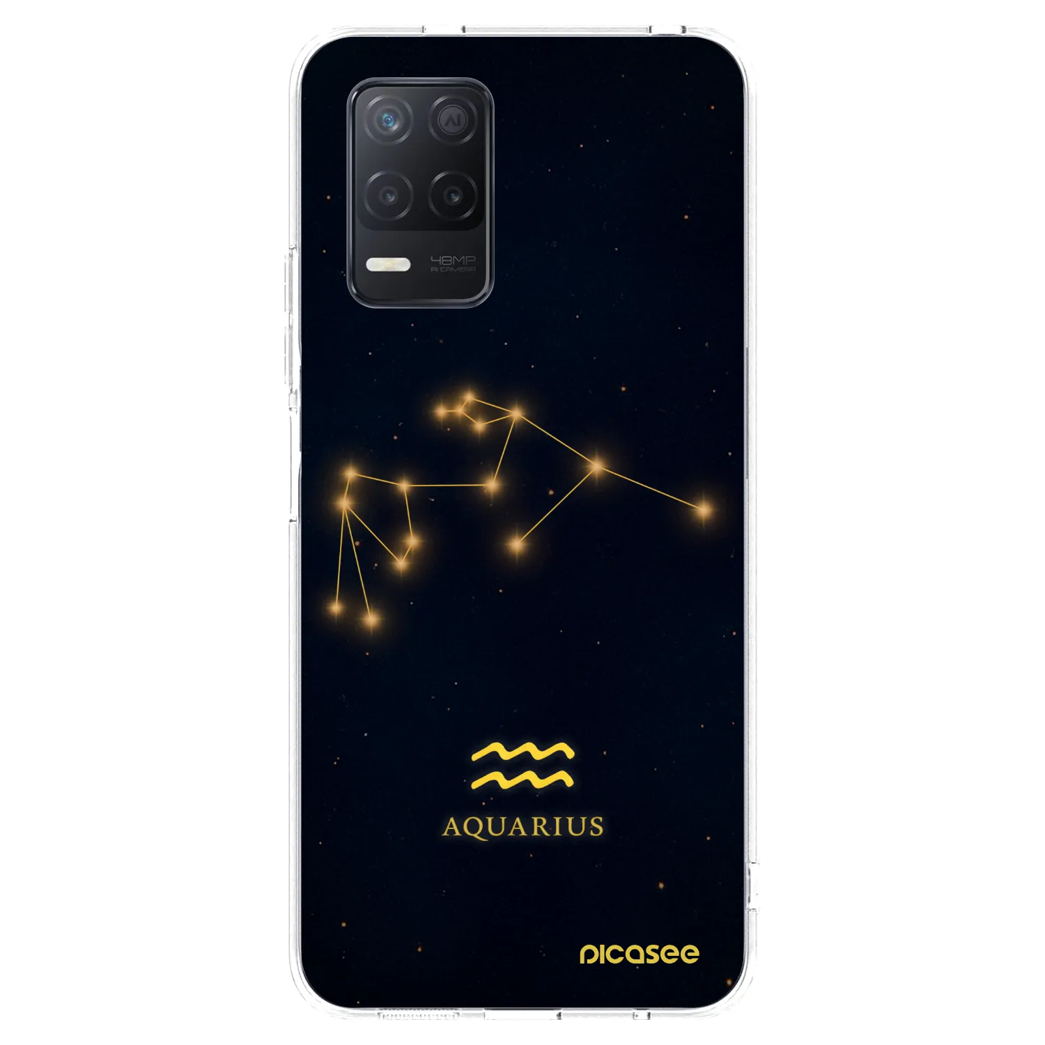 Picasee Realme 8 5G Hülle - Transparentes Silikon - AQUARIUS