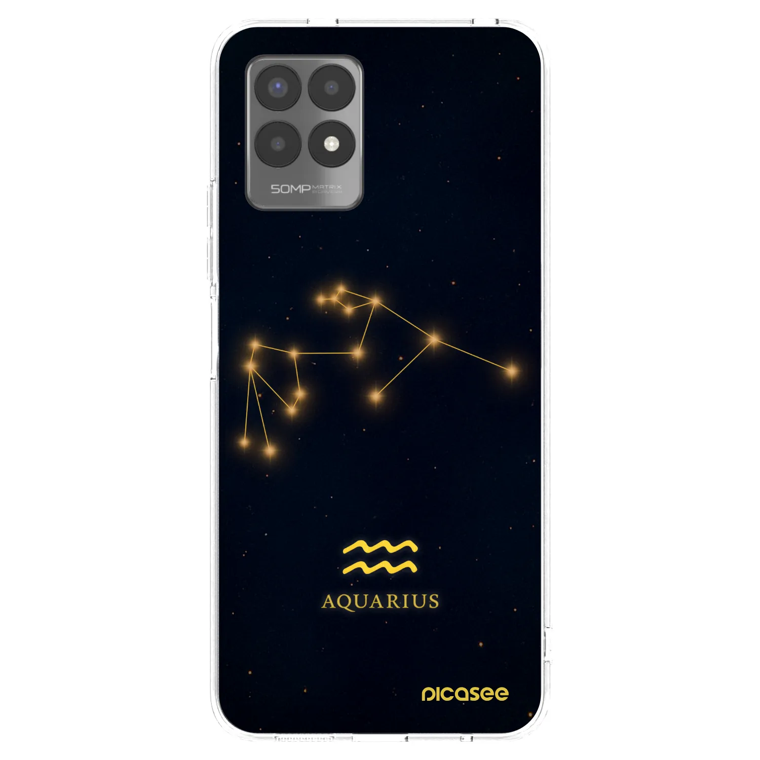 Picasee Realme 8i Hülle - Transparentes Silikon - AQUARIUS