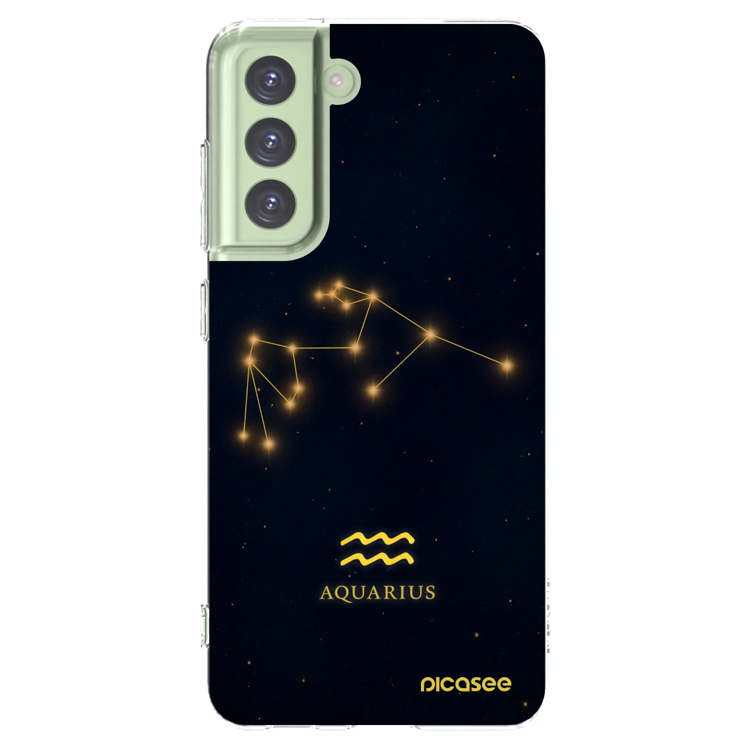Picasee Samsung Galaxy S21 FE 5G Hülle - Transparentes Silikon - AQUARIUS