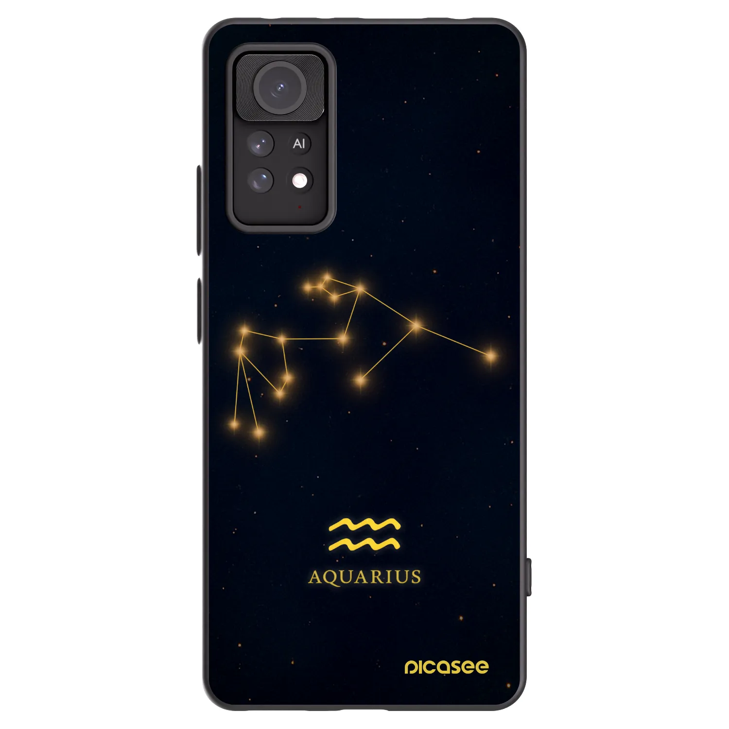 Picasee Xiaomi Redmi Note 11 Pro Hülle - Schwarzes Silikon - AQUARIUS