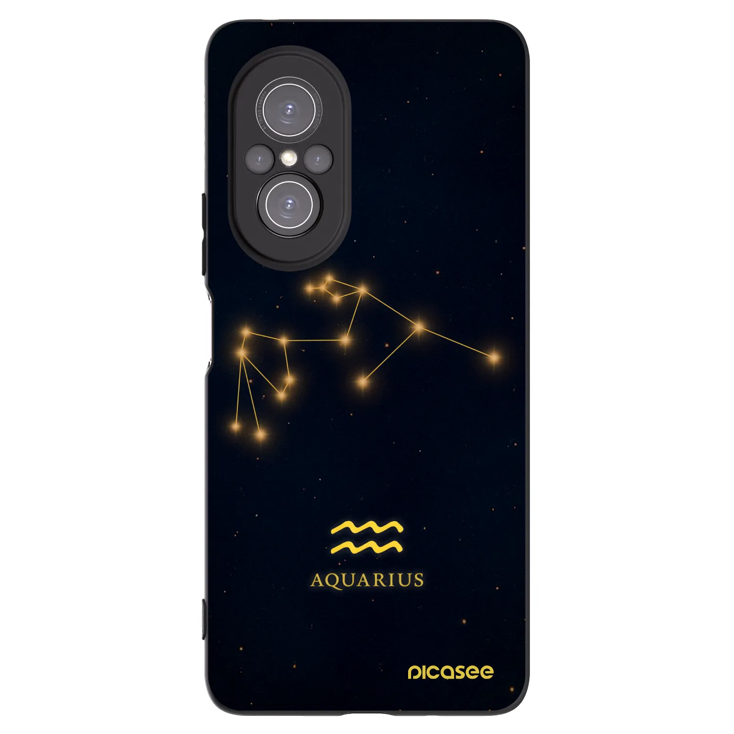 Picasee Huawei Nova 9 SE Hülle - Schwarzes Silikon - AQUARIUS
