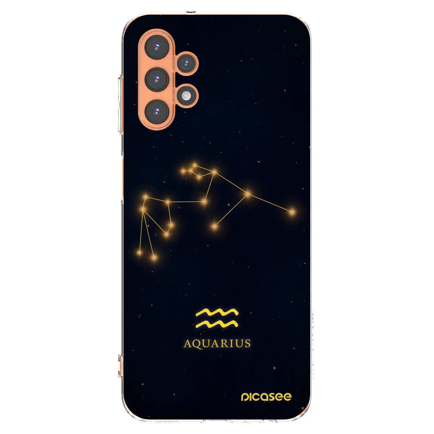 Picasee Samsung Galaxy A13 4G A135 Hülle - Transparentes Silikon - AQUARIUS