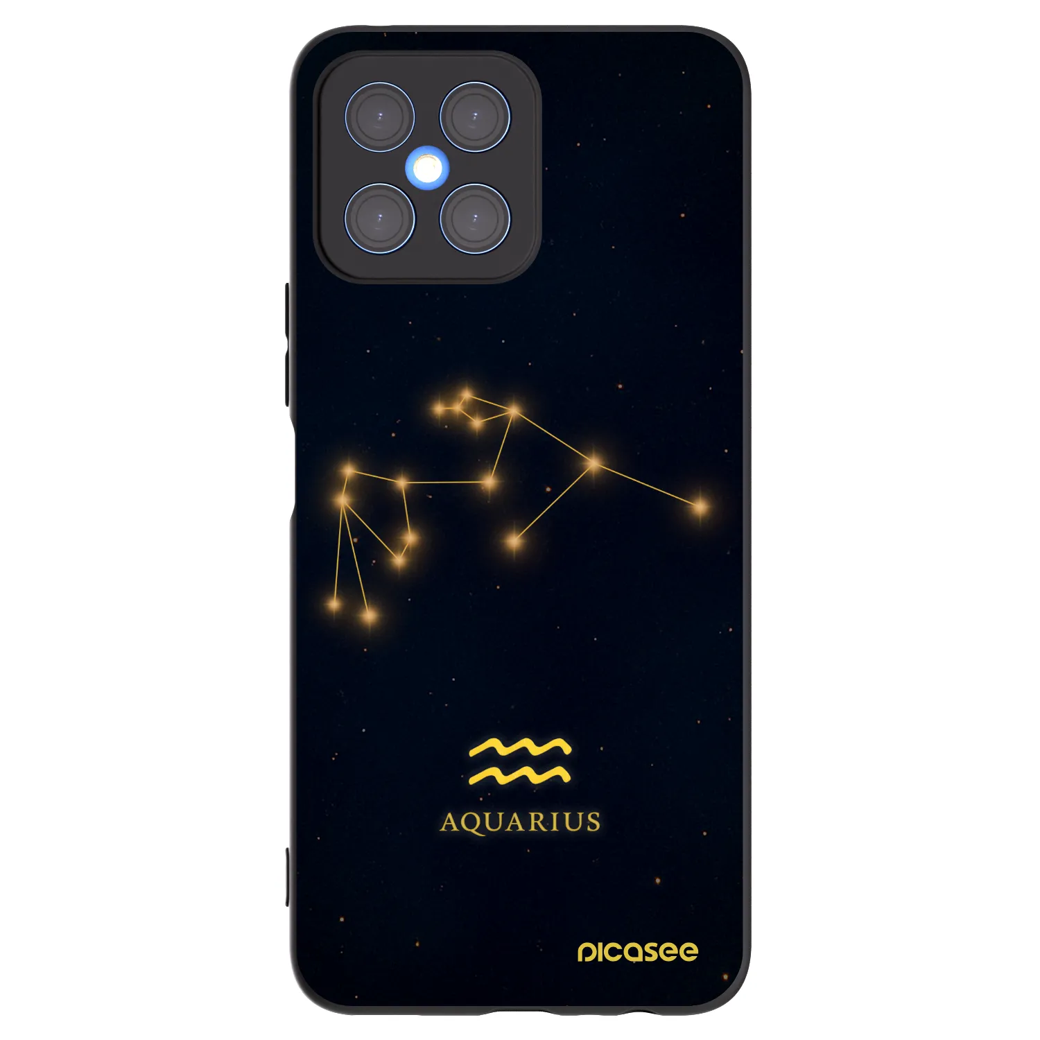 Picasee Honor X8 4G Hülle - Schwarzes Silikon - AQUARIUS