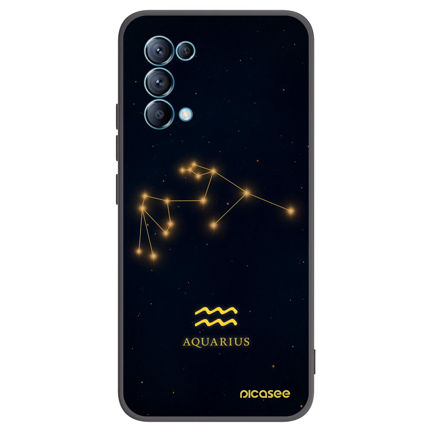 Picasee OPPO A16s Hülle - Schwarzes Silikon - AQUARIUS