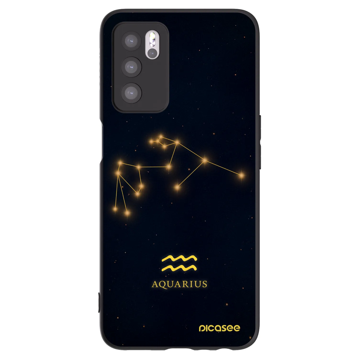 Picasee OPPO A16s Hülle - Schwarzes Silikon - AQUARIUS