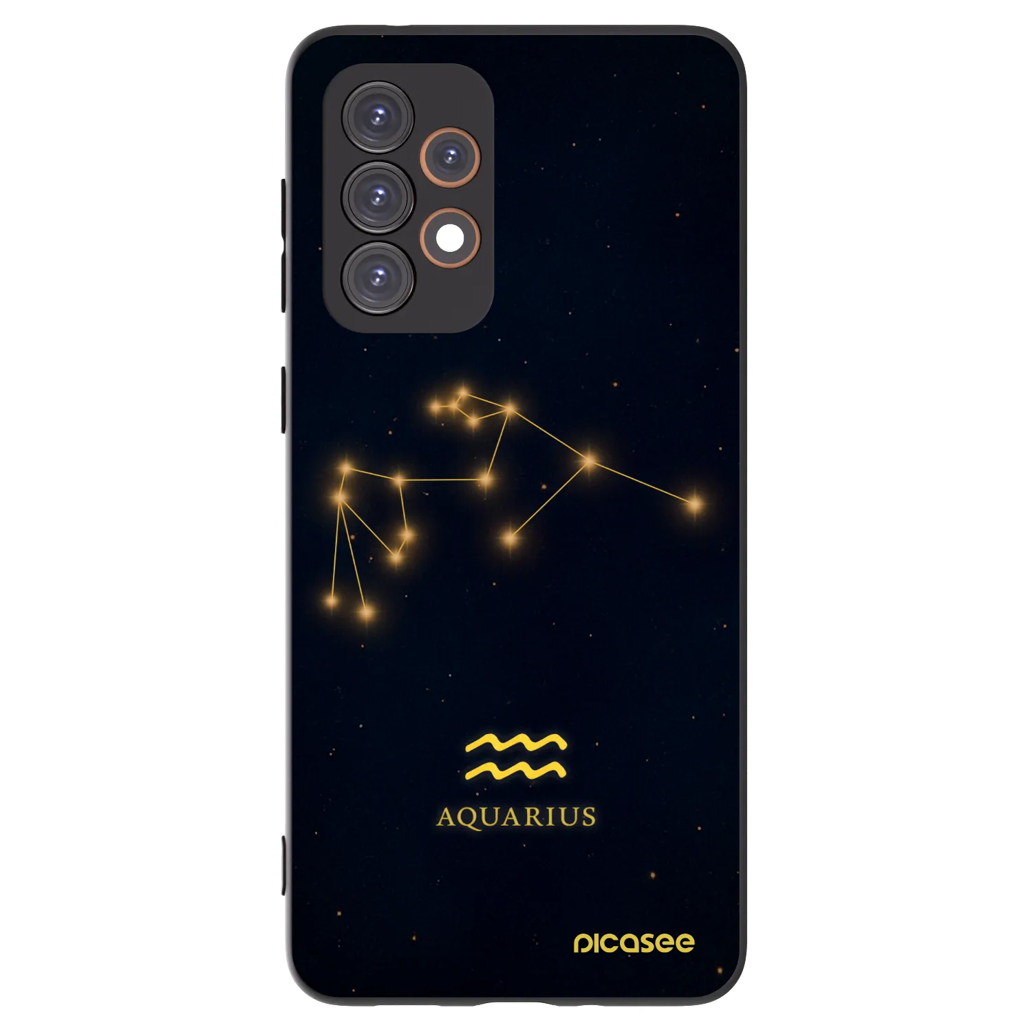 Picasee Samsung Galaxy A33 5G A336 Hülle - Schwarzes Silikon - AQUARIUS