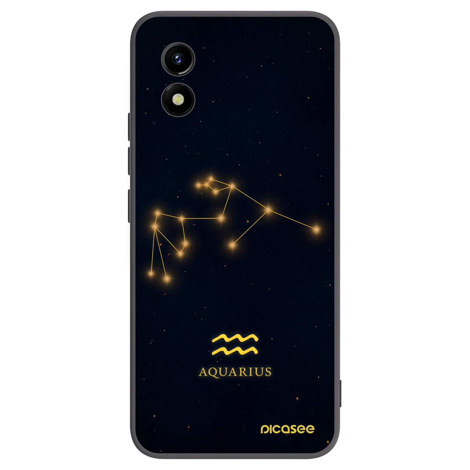 Picasee Vivo Y01 Hülle - Schwarzes Silikon - AQUARIUS