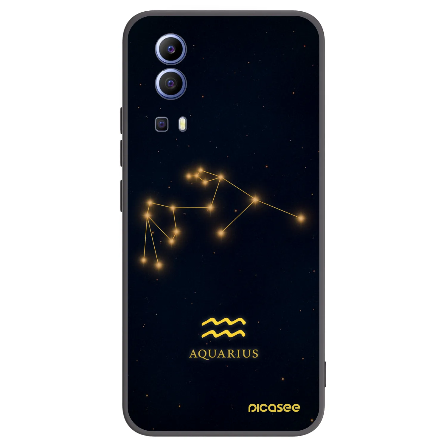 Picasee Vivo Y52 5G Hülle - Schwarzes Silikon - AQUARIUS