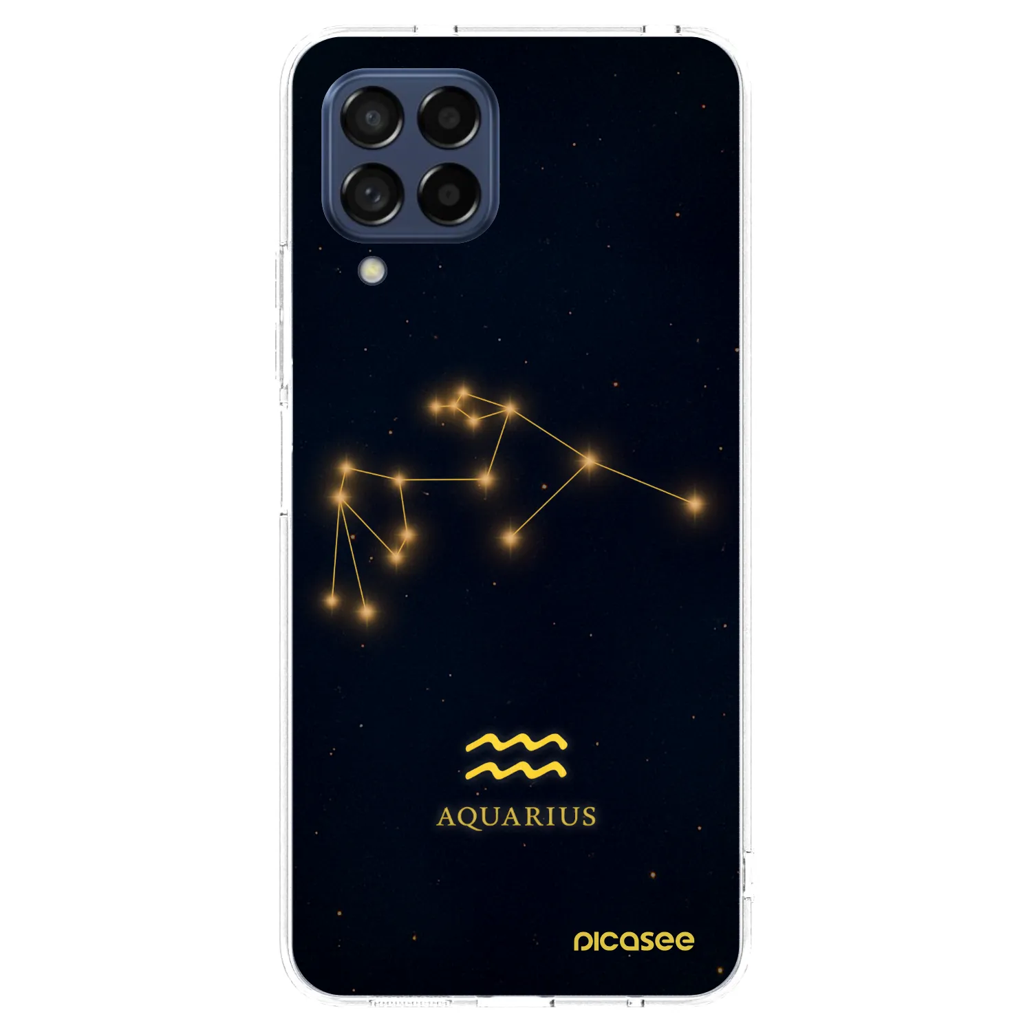 Picasee Samsung Galaxy M53 5G Hülle - Transparentes Silikon - AQUARIUS