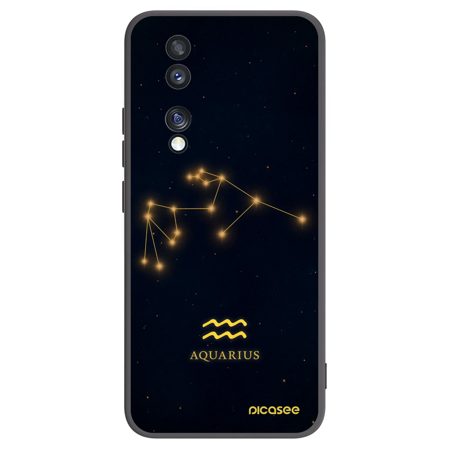 Picasee Honor 70 Hülle - Schwarzes Silikon - AQUARIUS