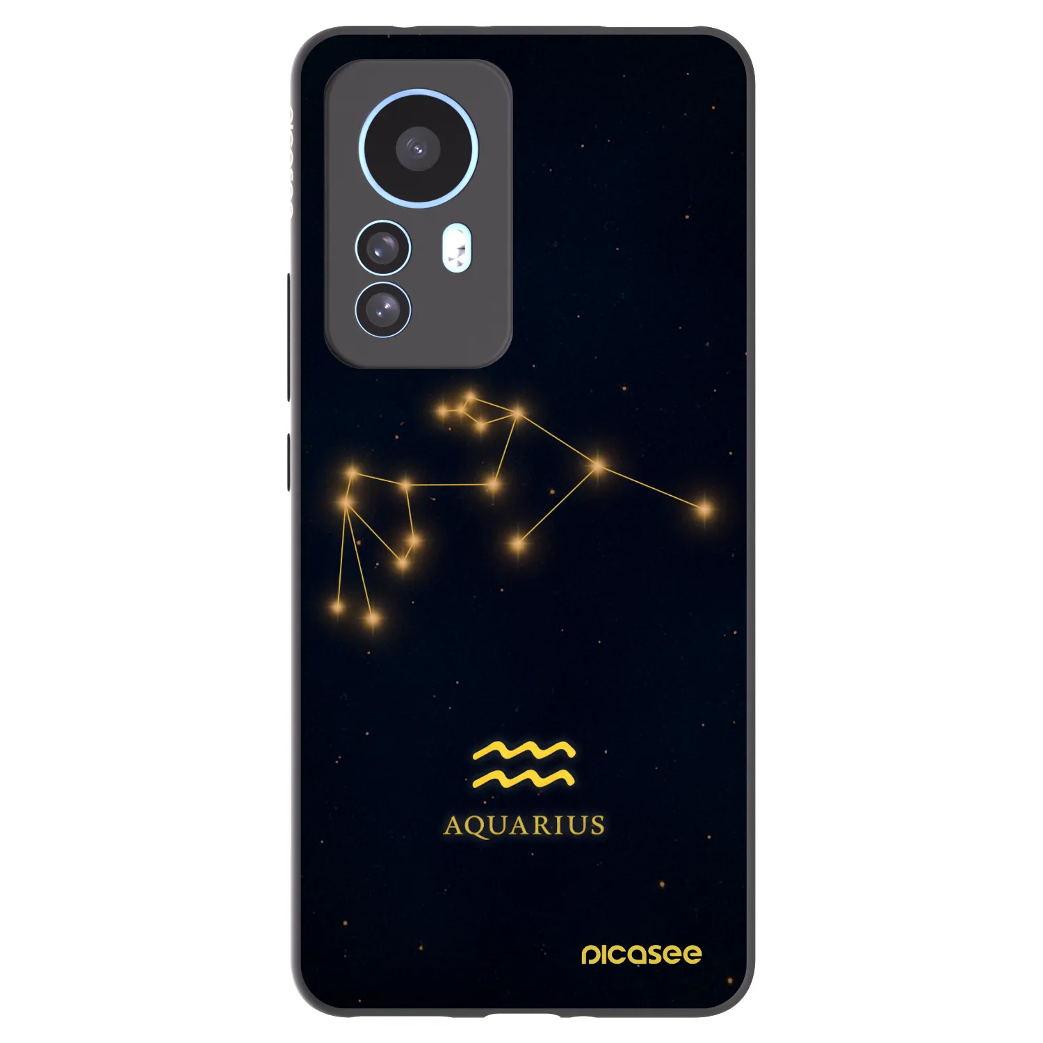 Picasee Xiaomi 12T Hülle - Schwarzes Silikon - AQUARIUS