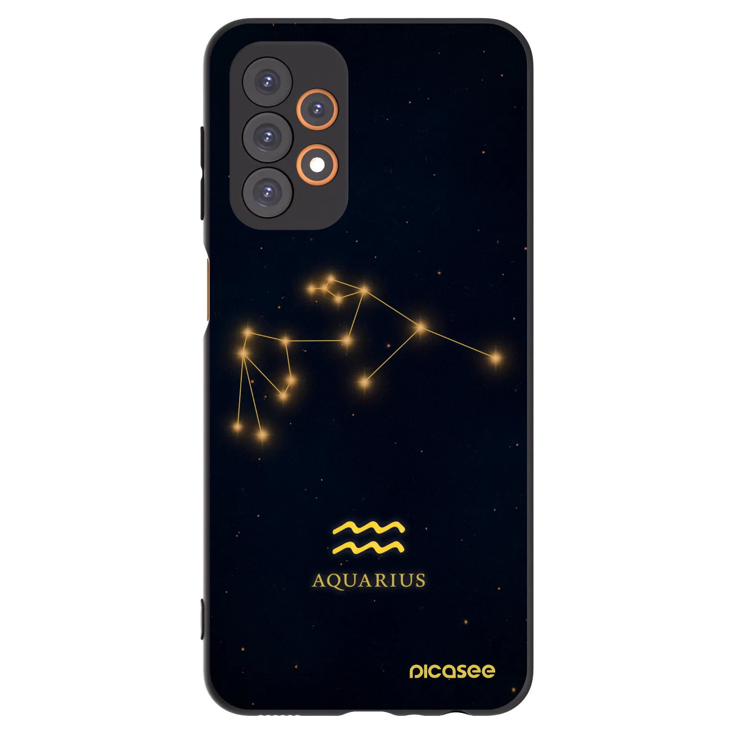 Picasee Samsung Galaxy A23 A235F 4G Hülle - Schwarzes Silikon - AQUARIUS