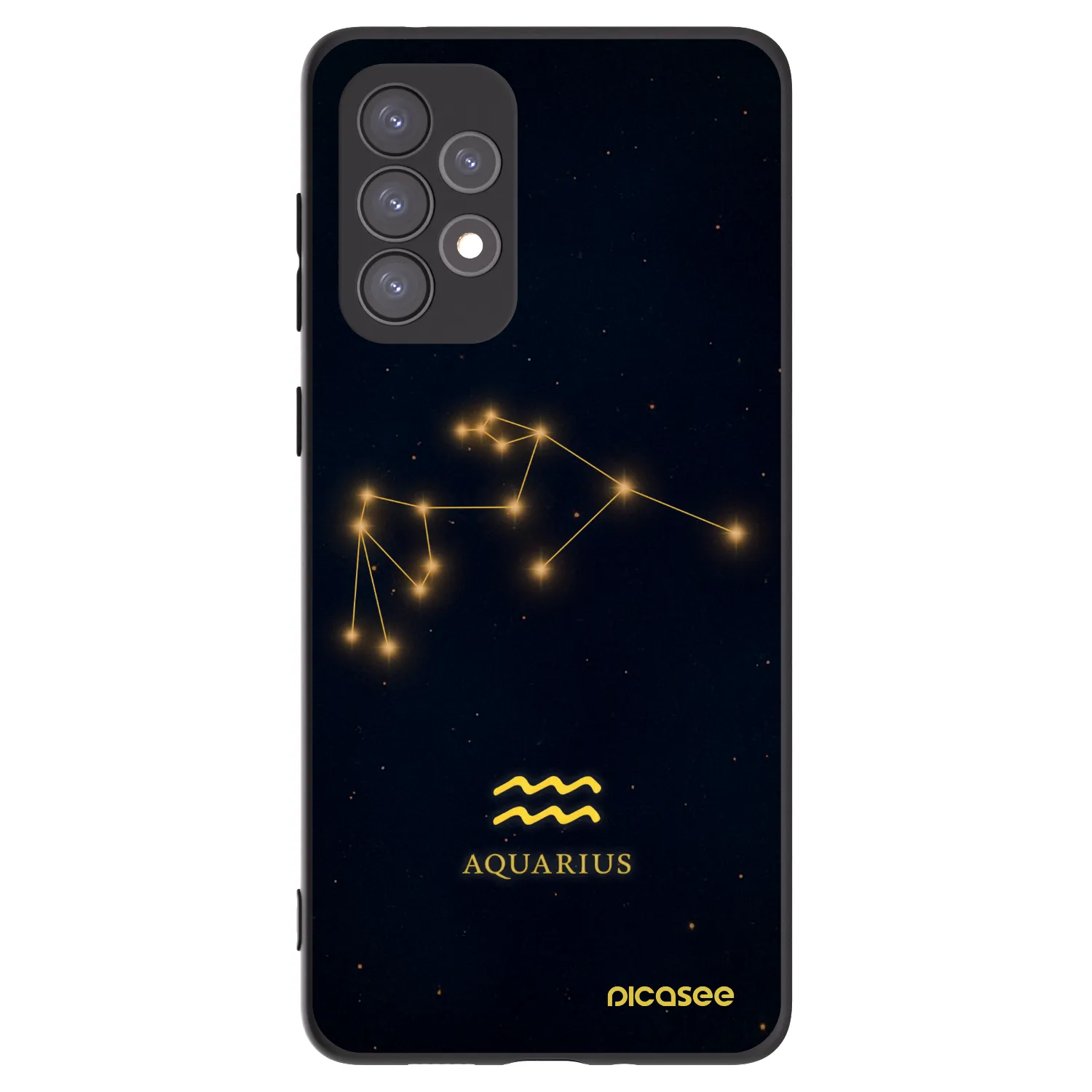 Picasee Samsung Galaxy A73 5G Hülle - Schwarzes Silikon - AQUARIUS