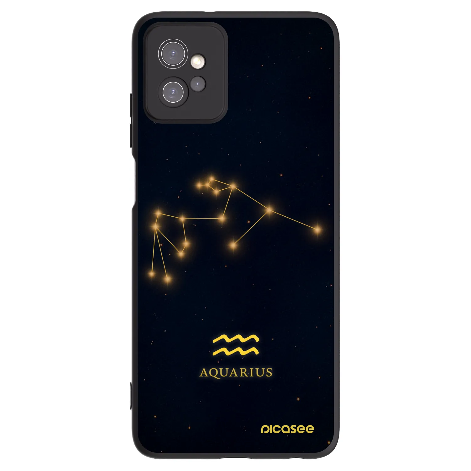 Picasee Motorola Moto G32 Hülle - Schwarzes Silikon - AQUARIUS