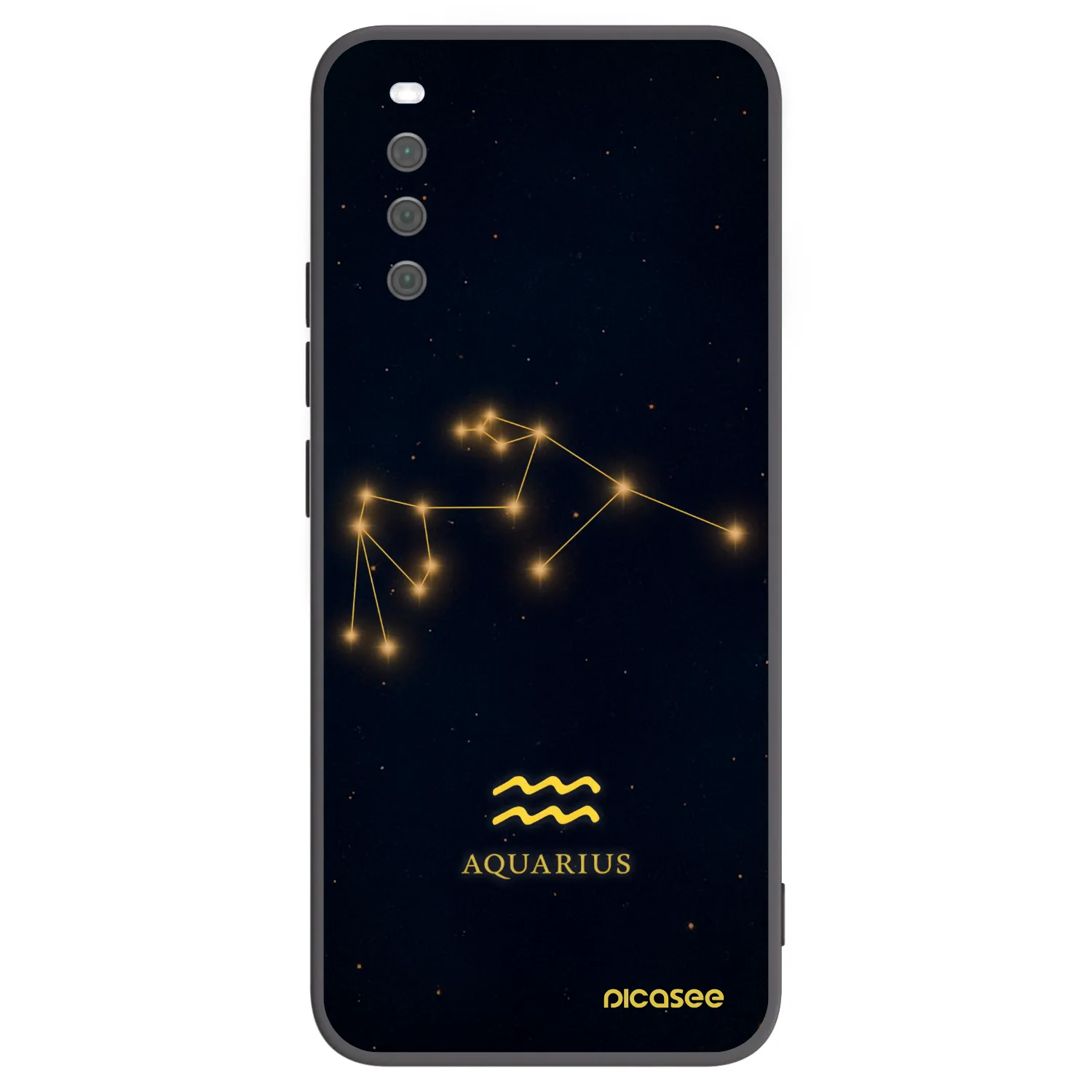 Picasee Sony Xperia 10 III Hülle - Schwarzes Silikon - AQUARIUS