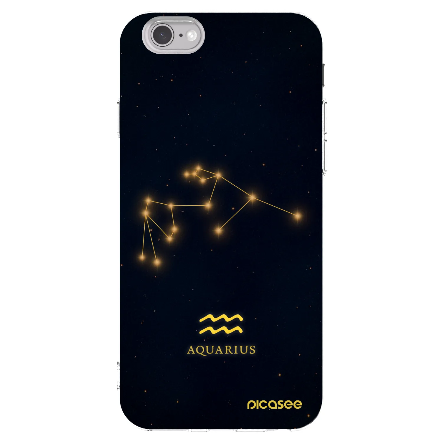 Picasee Apple iPhone 6/6S Hülle - Transparentes Silikon - AQUARIUS