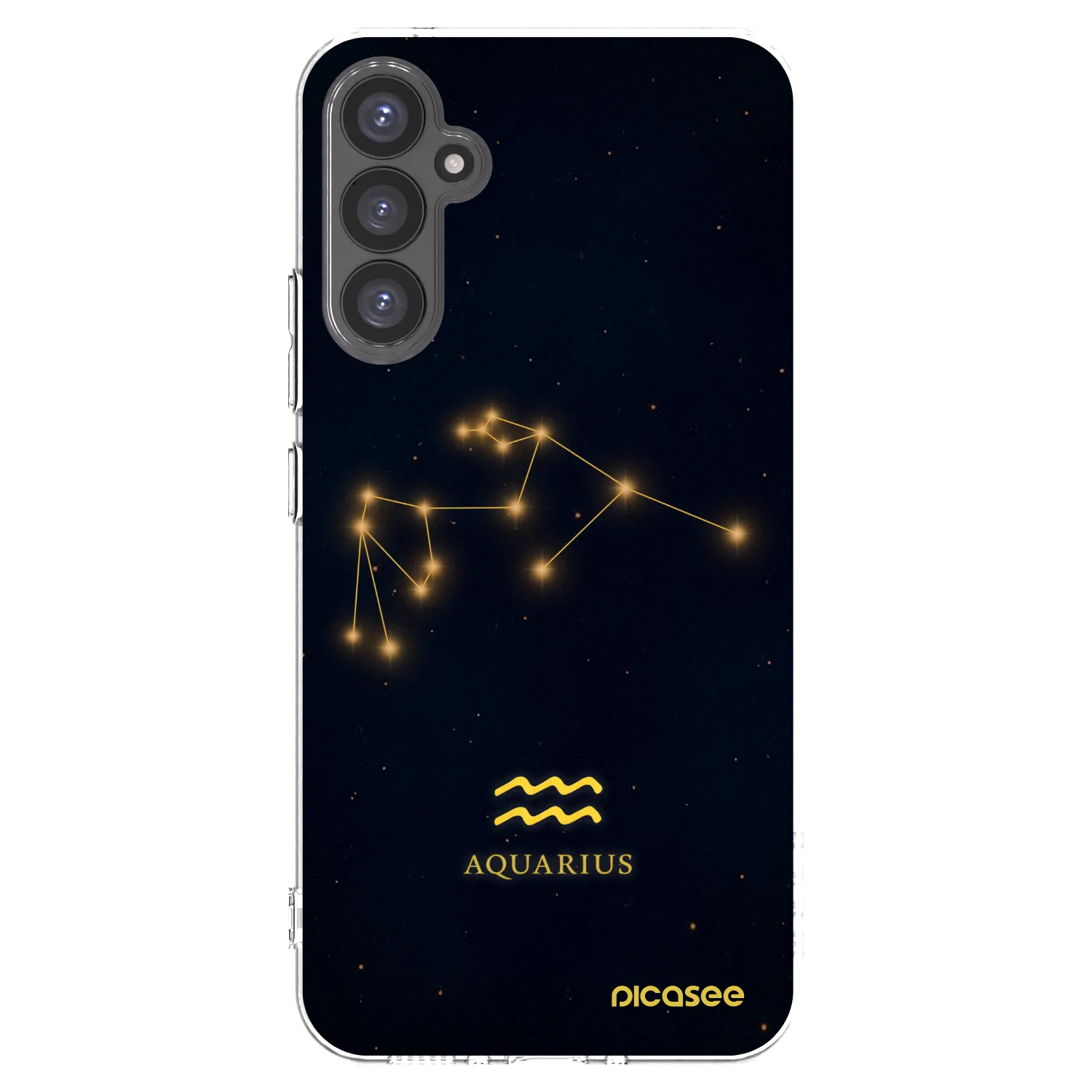 Picasee Samsung Galaxy A34 5G A346B Hülle - Transparentes Silikon - AQUARIUS