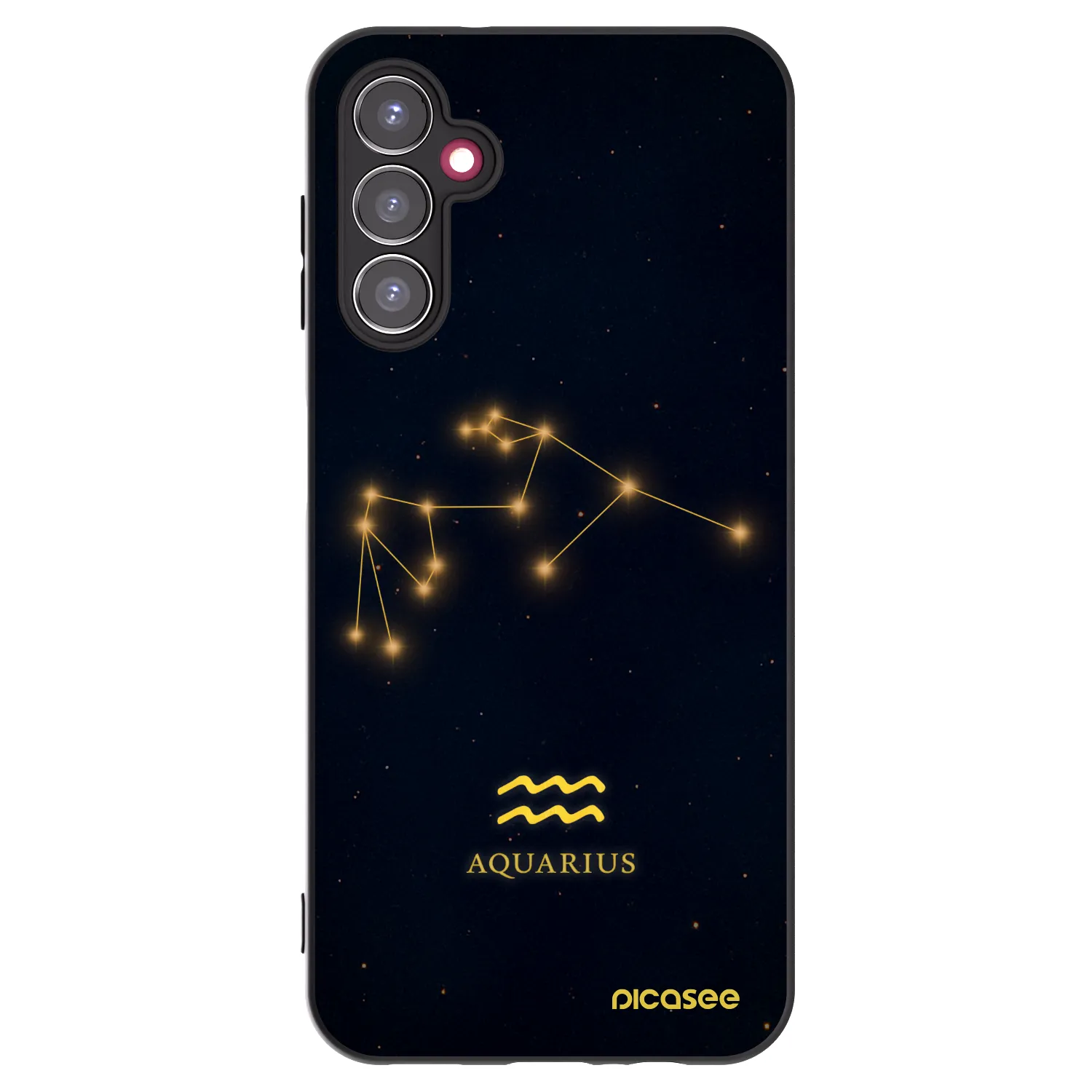 Picasee Samsung Galaxy A14 4G A145R Hülle - Schwarzes Silikon - AQUARIUS