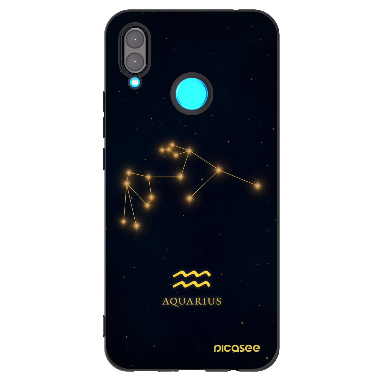 Picasee Huawei Nova 3 Hülle - Schwarzes Silikon - AQUARIUS