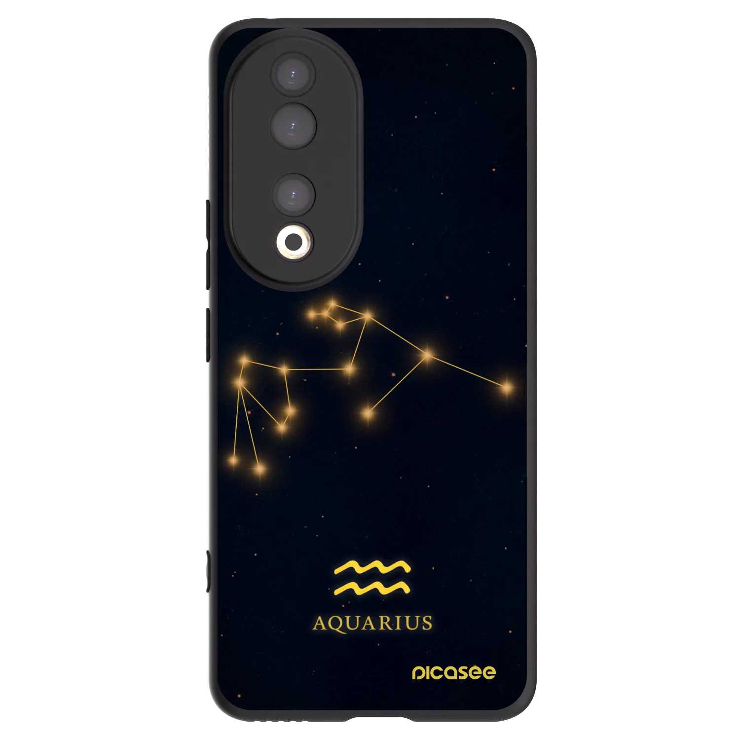 Picasee Honor 90 5G Hülle - Schwarzes Silikon - AQUARIUS