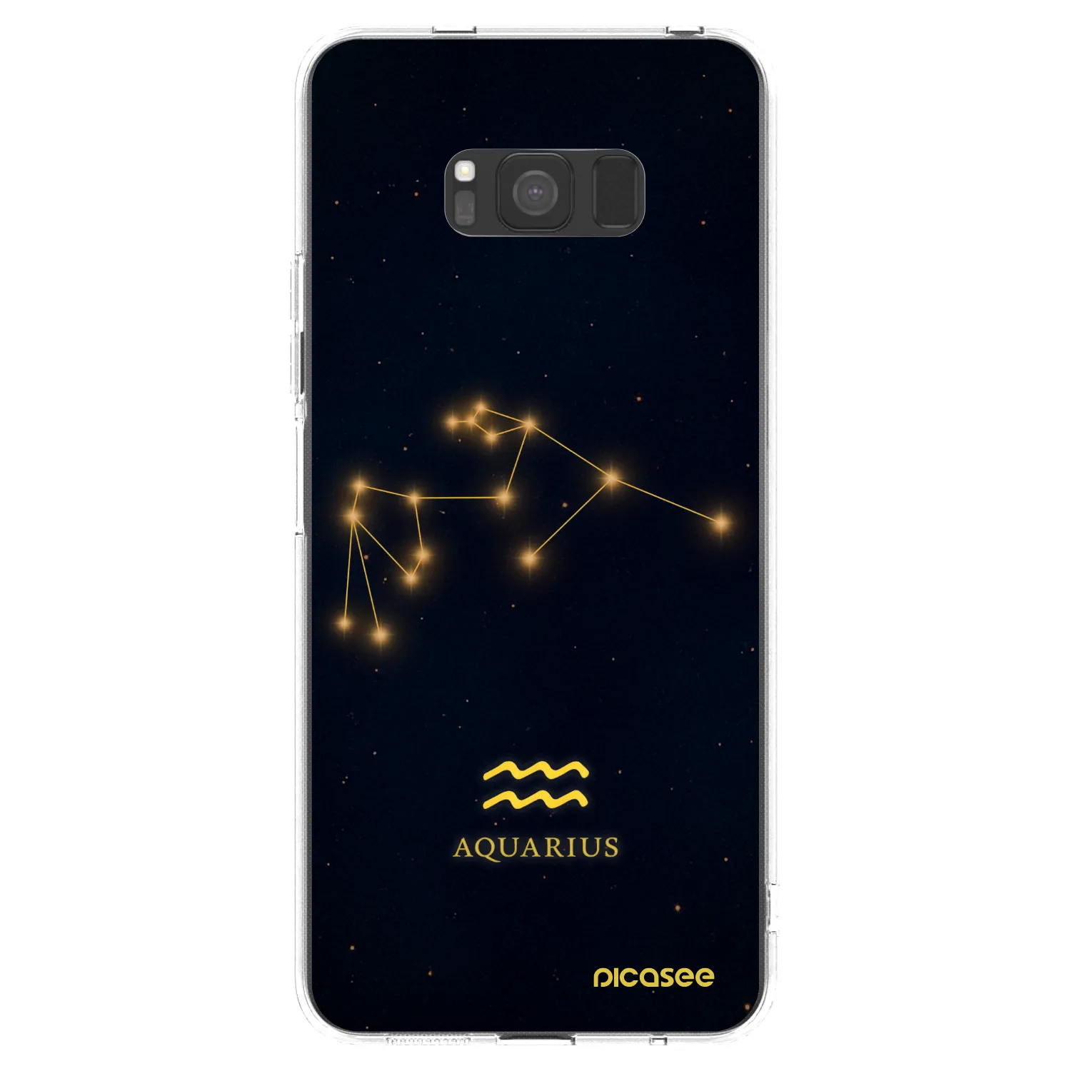Picasee Samsung Galaxy S8 G950F Hülle - Transparentes Silikon - AQUARIUS