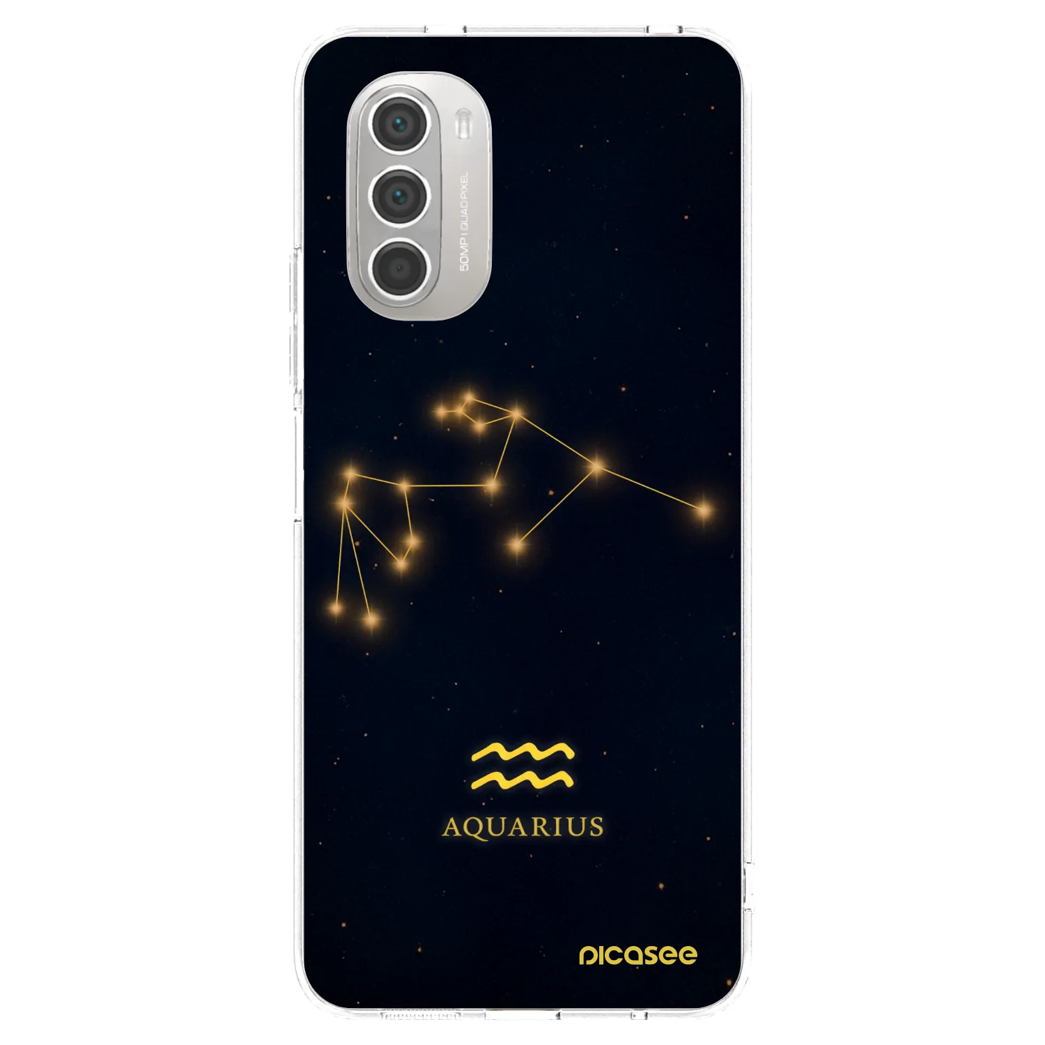 Picasee Motorola Moto G51 Hülle - Transparentes Silikon - AQUARIUS